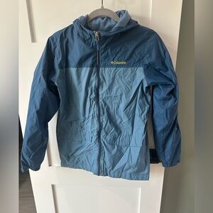 Columbia Youth Rain Zilla Jacket  Zip Up Size Large 14/16 Fleece Lined RB3418
